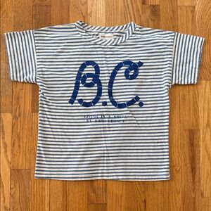 Bobo Choses blue striped t-shirt.  Size 8-9 years old.
